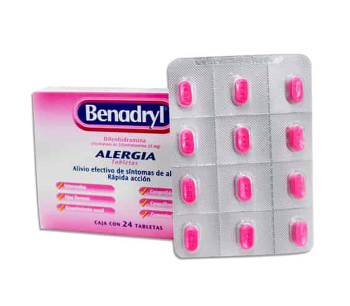 Benadryl Alergia 25Mg X 1 Tableta